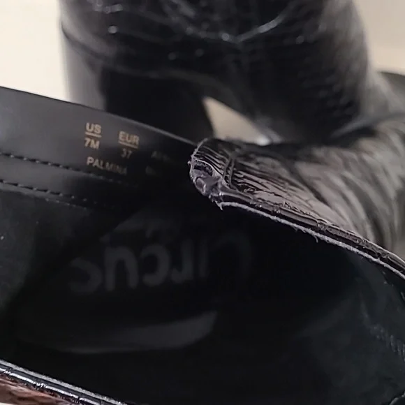 Circus by Sam Edelman Black Croc Boots. Size 7 - Picture 5 of 6